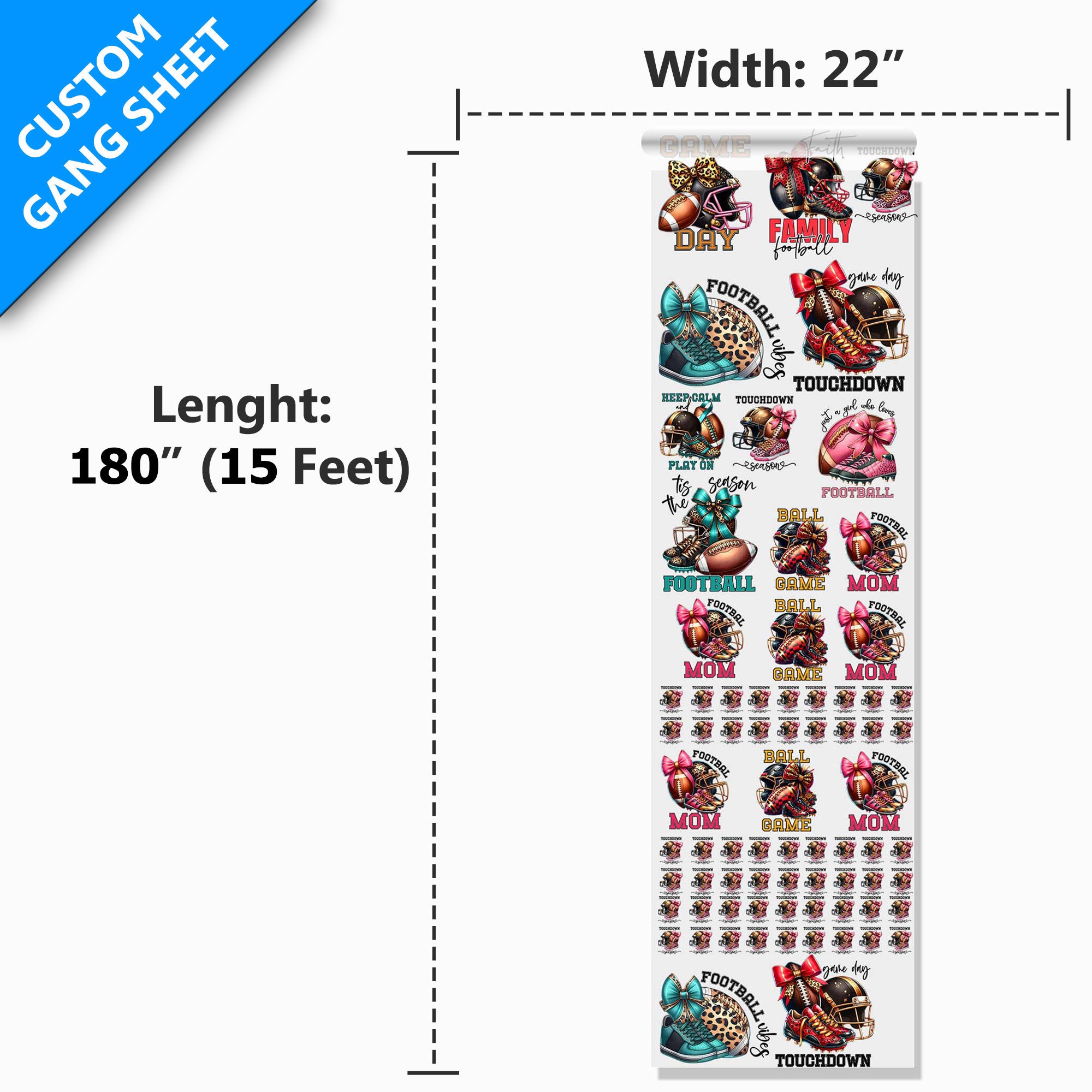 Custom 22” DTF Gang Sheets, $0.30/Inch | Same Day Shipping, Irvine, CA ...