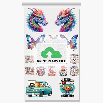 22” Custom UV DTF Gang Sheet | Upload A Print Ready File
